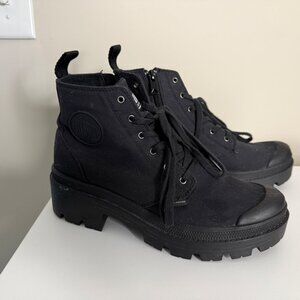 Palladium Women's Black Pallabase Twill Boots Size 8